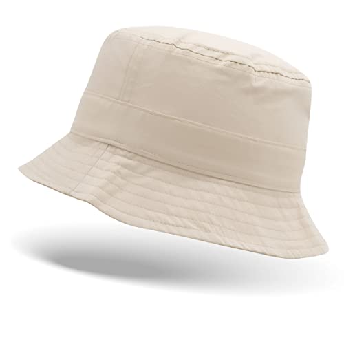 Colours & Beauty Bucket Hat Jungen und Mädchen 2-4 Jahre beige aus Baumwolle | Fischerhut Kinder | Anglerhut Festival | Sommerhut Strand | Kopfbedeckung Sommer | Sonnenschutz Kopf | Wanderhut von Colours & Beauty