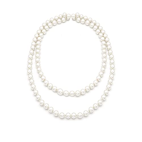 Colours & Beauty Perlenkette Damen weiß | Kette Damen Perlen 10 mm | Halskette Herren | Unisex Schmuck von Colours & Beauty