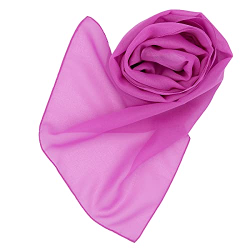 Colours & Beauty Schal 160x40 Damen Festlich Dunkel Rosa | Kleine Stola Damen Elegant | Chiffonschal für Hochzeits | Leichte Kopftuch | Bolero für Frauen | Festliche Kleider | Multifunktionstuch von Colours & Beauty