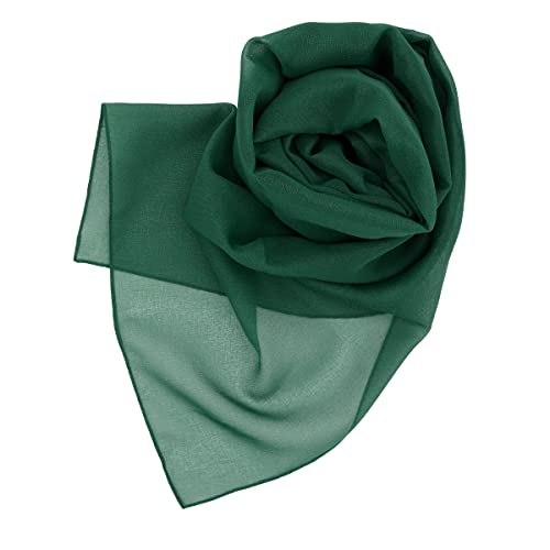 Colours & Beauty Schal 160x40 Damen Festlich Flaschengrün | Kleine Stola Damen Elegant | Chiffonschal für Hochzeits | Leichte Kopftuch | Bolero für Frauen | Festliche Kleider | Multifunktionstuch von Colours & Beauty