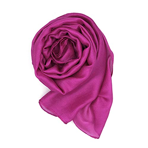 Colours & Beauty dunkel fuchsie Schal Damen Festlich | Stola Damen Elegant | Chiffonschal für Hochzeits | Kopftuch Damen | Bolero für Abendkleid | Festliche Kleider Damen | Multifunktionstuch Damen von Colours & Beauty