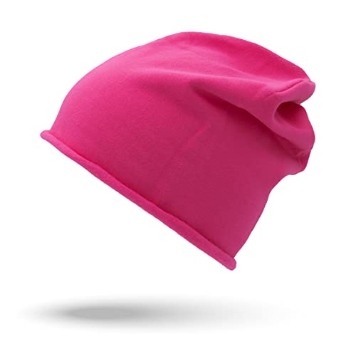 Colours & Beauty Unisex Beanie Mütze Winter einfarbig Fuchsie | Beanie Damen | Wintermütze Herren | Cap Herren | Kopftuch Warm | Sportmütze | Dünne Mütze Damen | Mütze Herren Dünn | Sportmütze von Colours & Beauty