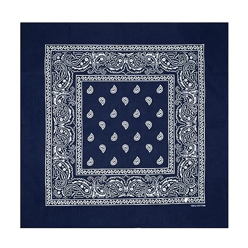 Colours & Beauty blaue Bandana Kopftuch Damen Sommer | Bandana Baumwolle | Halstuch Damen | Bandana Herren | Armband Stoff | Stofftaschentücher Damen von Colours & Beauty