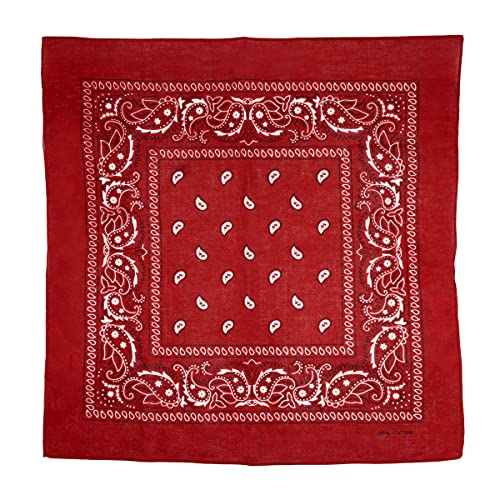 Colours & Beauty bordeaux Bandana Kopftuch Damen Sommer | Bandana Baumwolle | Halstuch Damen | Bandana Herren | Armband Stoff | Stofftaschentücher Damen von Colours & Beauty