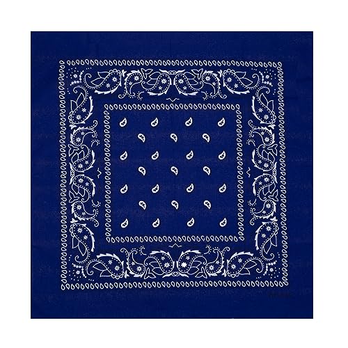 Colours & Beauty elektrischblaue Bandana Kopftuch Damen Sommer | Bandana Baumwolle | Halstuch Damen | Bandana Herren | Armband Stoff | Stofftaschentücher Damen von Colours & Beauty