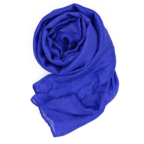 Colours & Beauty elektrischblaue Schal Damen Festlich | Stola Damen Elegant | Chiffonschal für Hochzeits | Kopftuch Damen | Bolero für Abendkleid | Festliche Kleider Damen | Multifunktionstuch Damen von Colours & Beauty