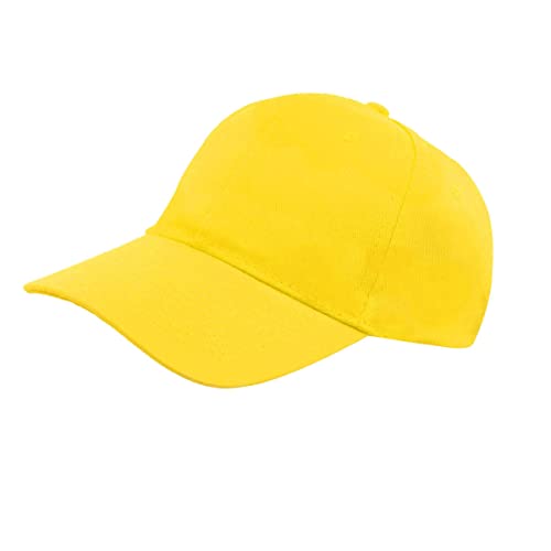 Colours & Beauty gelbe Sommerhut für Damen und Herren| Sommerhut Herren | Baumwolle Flexfit Basecap Herren | Sonnenhut Damen | Kopfbedeckung Damen Sommer | Kappe Mädchen | Sport Cap | Snapback Cap von Colours & Beauty