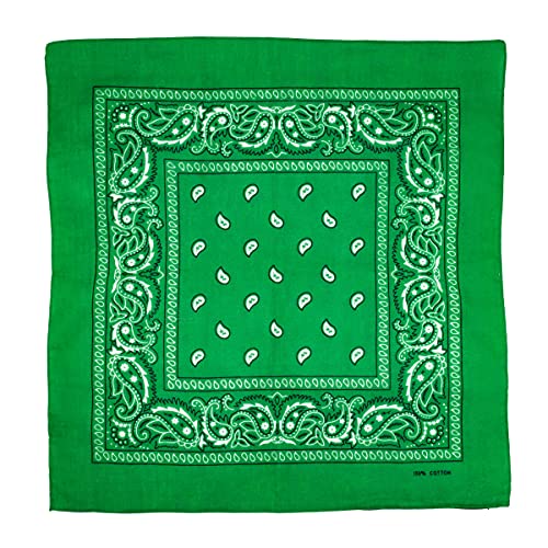 Colours & Beauty grüne Bandana Kopftuch Damen Sommer | Bandana Baumwolle | Halstuch Damen | Bandana Herren | Armband Stoff | Stofftaschentücher Damen von Colours & Beauty