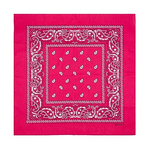 Colours & Beauty pink Bandana Kopftuch Damen Sommer | Bandana Baumwolle | Halstuch Damen | Bandana Herren | Armband Stoff | Stofftaschentücher Damen von Colours & Beauty