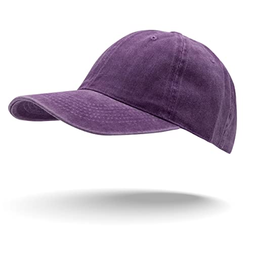 Colours & Beauty violett-pflaumen Vintage Baseball Caps für Damen und Herren verstellbar | Sommerhut Herren | Flexfit Basecap Herren | Cap Damen | Sonnenhut Sommer | Kappe Mädchen | Sport Vintage Cap von Colours & Beauty