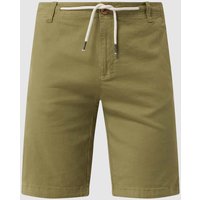 Colours & Sons Chino-Shorts mit Leinen-Anteil in Oliv, Größe S von Colours & Sons