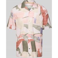Colours & Sons Regular Fit Freizeithemd mit Reverskragen in Apricot, Größe L von Colours & Sons