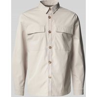 Colours & Sons Regular Fit Hemdjacke mit Brustpattentaschen in Offwhite, Größe XXL von Colours & Sons