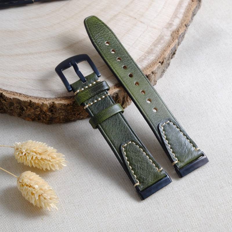 Apple/Fitbit Samsung - Armband Uhrband Top-Grain-Rindsleder Bl01 A von ColoururworldStudio