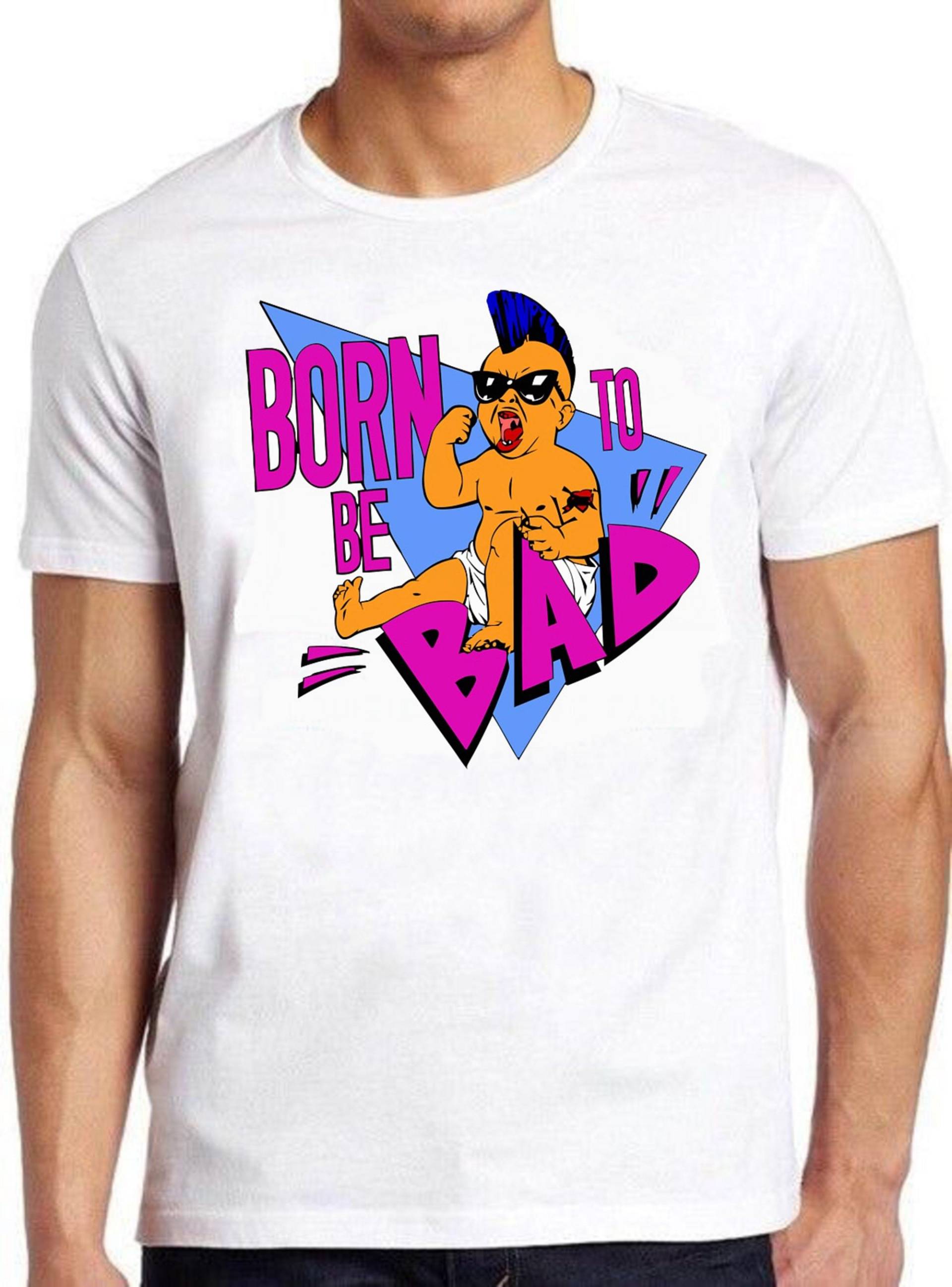 Born To Be Bad T-Shirt Zwillinge 80Er Jahre Punk Newage Baby Retro Bestes Geschenk Top Herren Damen Unisex 620 von ColtTop