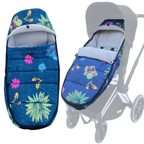 Colu Kid Universal-Kühlsack für Kinderwagen, kompatibel mit Cybex Priam, Mios und Balios, weiches Futter und spritzwassergeschützte Oberfläche, Blume von Colu Kid