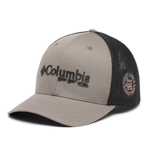 Columbia, Netz-Ballkappe, Unisex, PFG-Logo, grau/schwarz, Größe XXL von Columbia