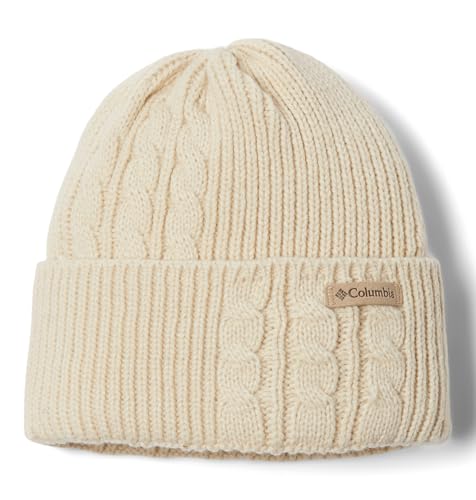 Columbia Damen Agate Pass Cable Knit Beanie-Mütze, Kreide, Einheitsgröße EU von Columbia