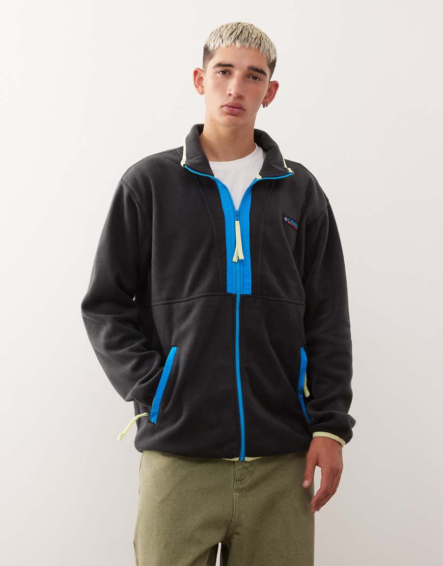 Columbia - Backbowl II - Fleece-Jacke in Schwarz und Blau mit Reißverschluss von Columbia