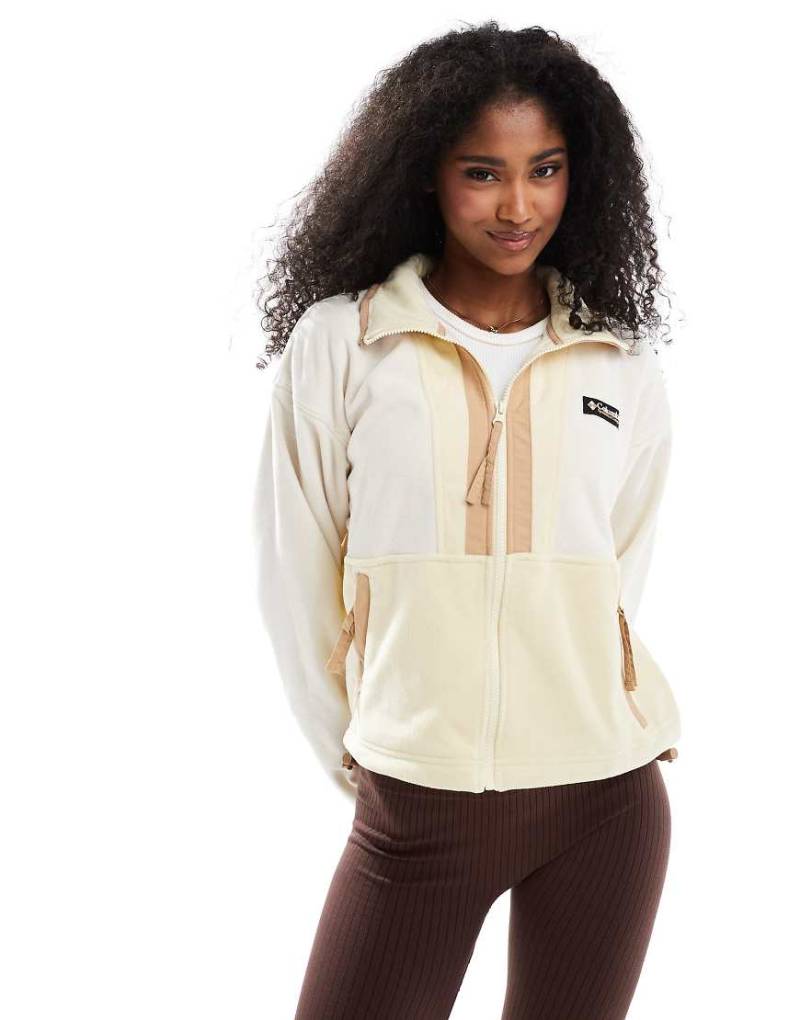 Columbia - Backbowl II - Fleecejacke in Weiß und Gelb mit Reißverschluss von Columbia