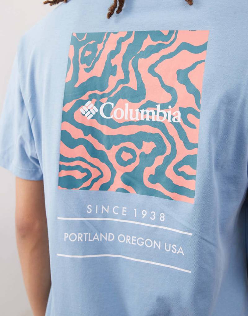Columbia - Barton Springs - T-Shirt in Blau mit Print von Columbia