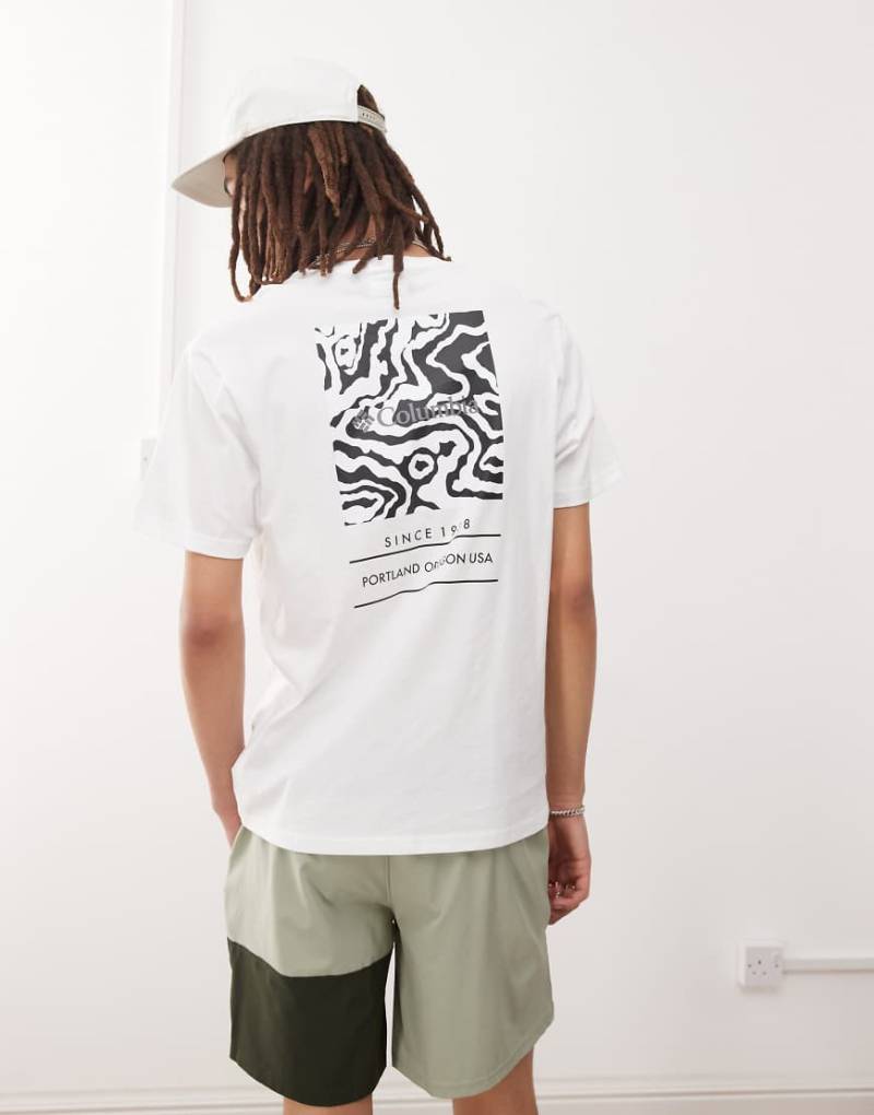 Columbia - Barton Springs - T-Shirt in Weiß mit Print von Columbia