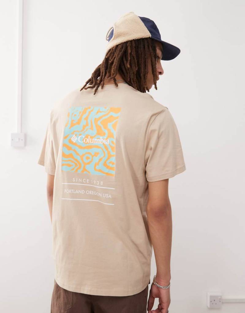 Columbia - Barton Springs - T-Shirt in Beige mit Print-Neutral von Columbia