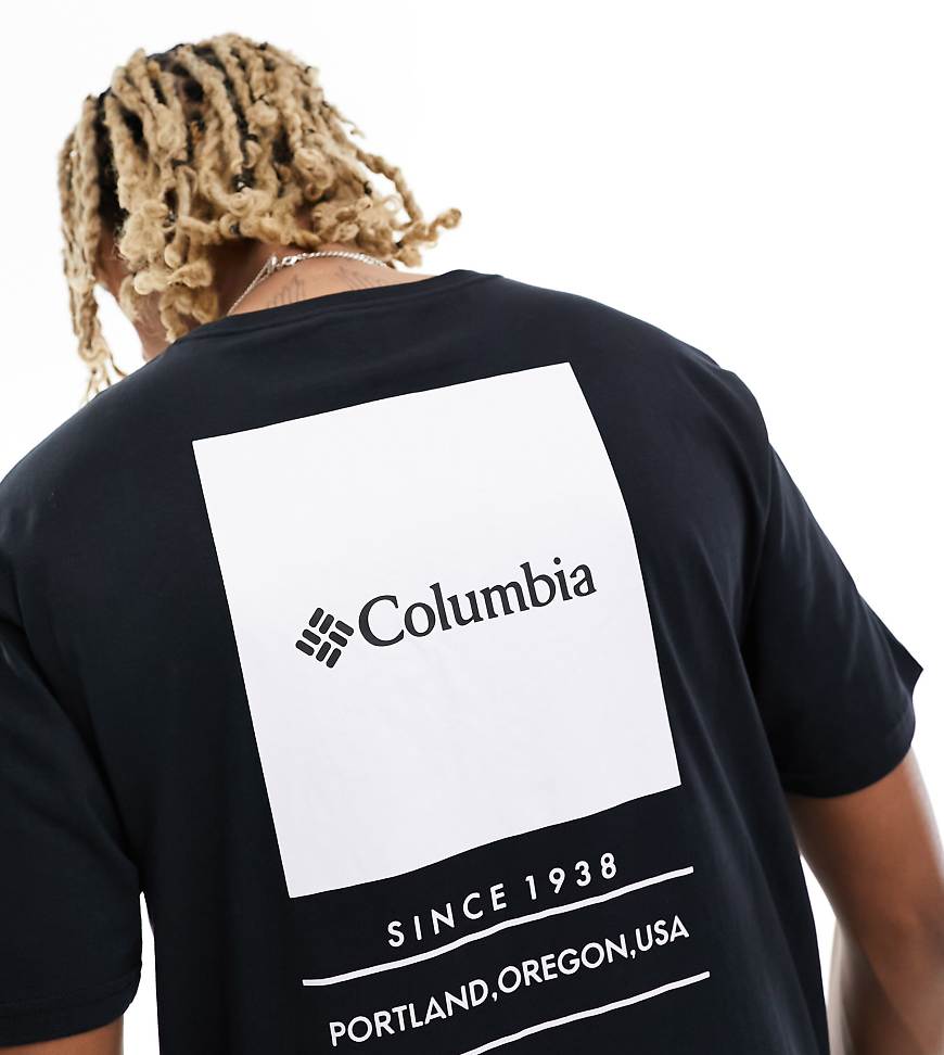 Columbia - Barton Springs - T-Shirt in Schwarz mit Rückenprint, exklusiv bei ASOS von Columbia