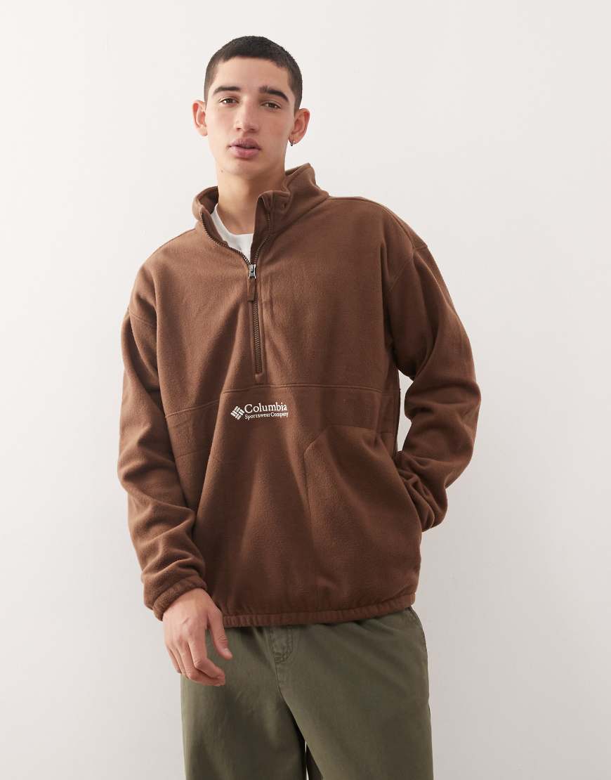 Columbia - Bent Bough - Sweatshirt aus Fleece in Braun mit kurzem Reißverschluss-Brown von Columbia