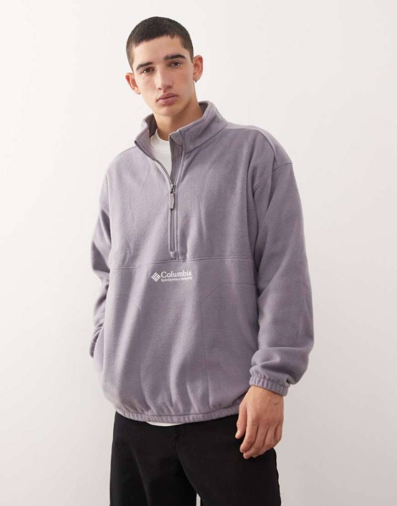 Columbia - Bent Bough - Sweatshirt aus Fleece in Staublila mit halbem Reißverschluss von Columbia