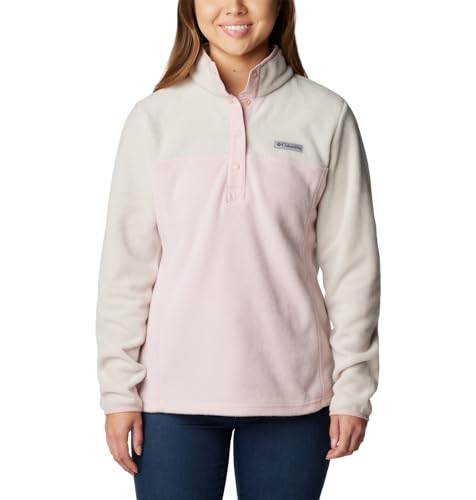 Columbia SWEATER Benton Springs™ 1/2 Snap Pullover Red L Damen, Rosa (Dusty Pink/Dark Stone/Dusty Pink), 42 von Columbia