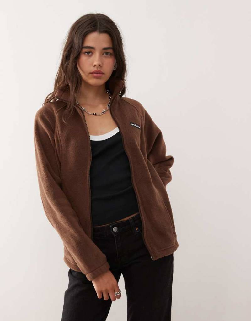 Columbia - Benton Springs - Jacke aus Fleece in Braun mit Reißverschluss von Columbia