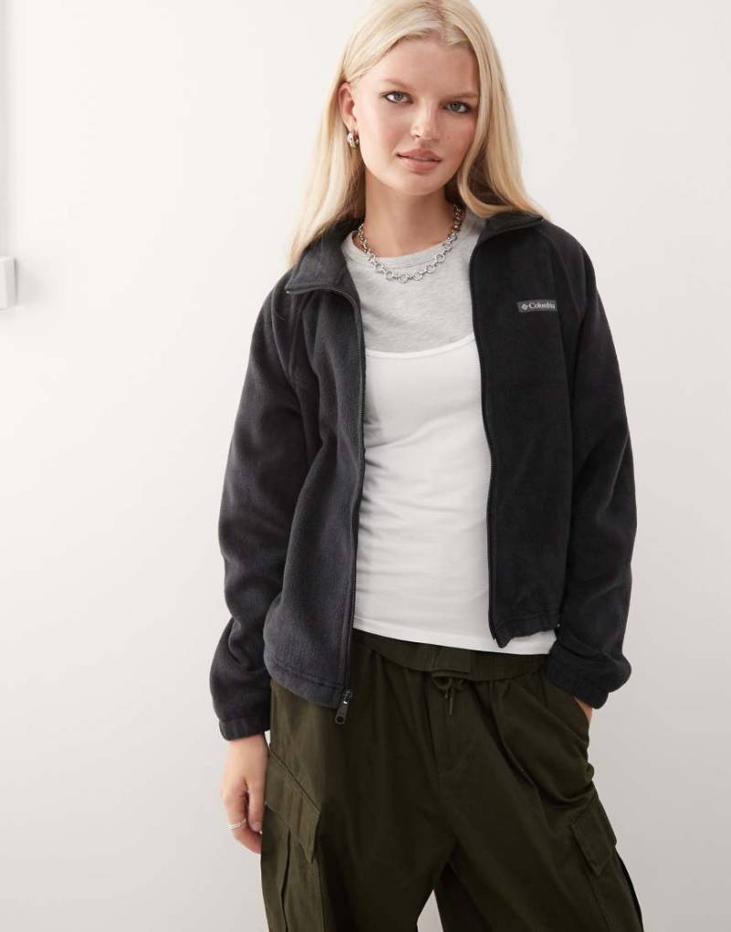 Columbia - Benton Springs - Locker geschnittene Fleece-Jacke in Schwarz mit Reißverschluss von Columbia