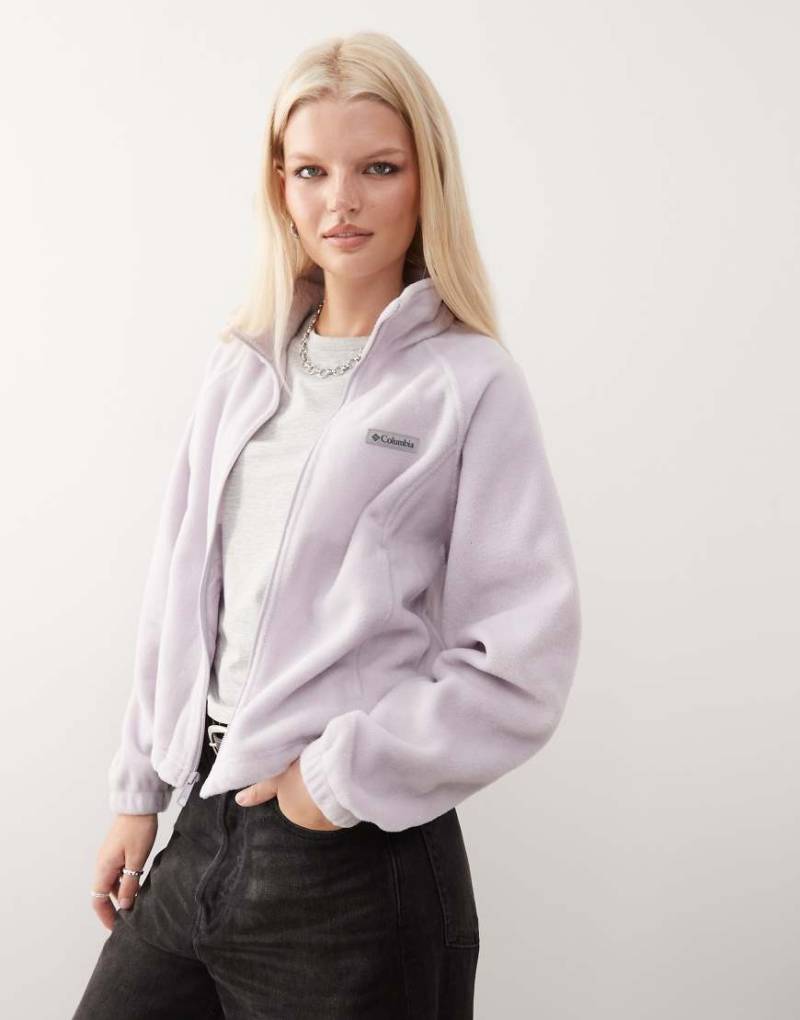 Columbia - Benton Springs - Locker geschnittene Jacke aus Fleece in Flieder mit Reißverschluss-Lila von Columbia