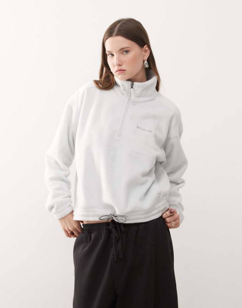 Columbia - Brushy Bay - Fleece-Sweatshirt in Eisgrau mit kurzem Reißverschluss von Columbia