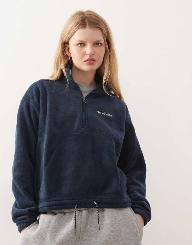 Columbia - Brushy Bay - Fleece-Sweatshirt in Marineblau mit halbem Reißverschluss von Columbia