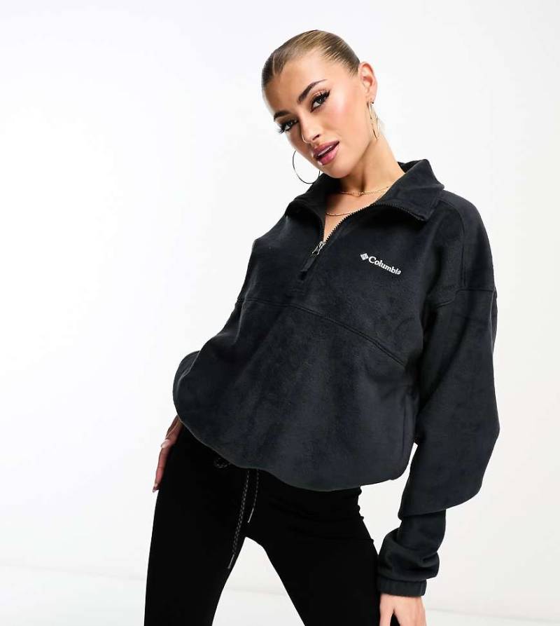 Columbia - Brushy Bay - Fleece-Sweatshirt in Schwarz mit halbem Reißverschluss von Columbia