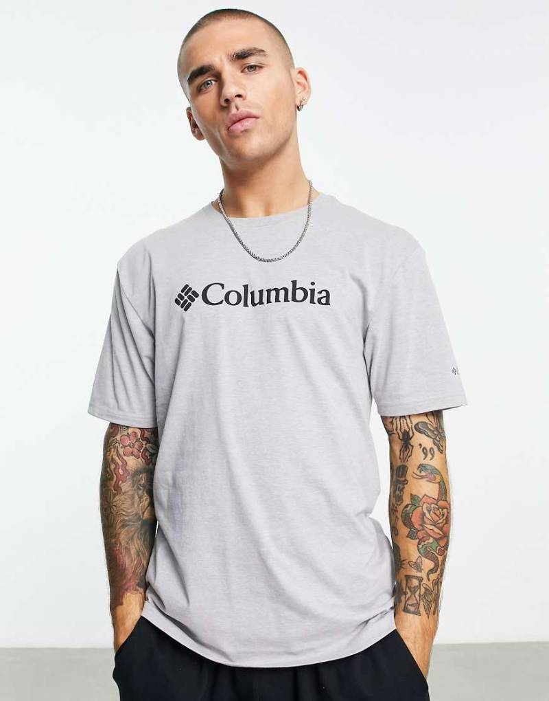 Columbia - CSC - Basic-T-Shirt in Grau mit Logo von Columbia