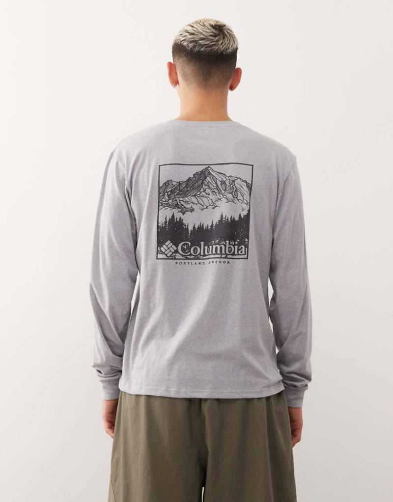 Columbia - CSC Seasonal - Langärmliges T-Shirt in Grau mit Logo von Columbia