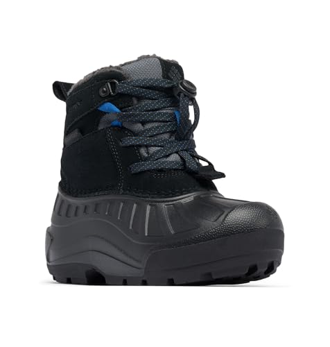 Columbia Youth Powderbug Alpine Waterproof Schneestiefel, Dark Grey, Mountain Blue, 38 EU von Columbia