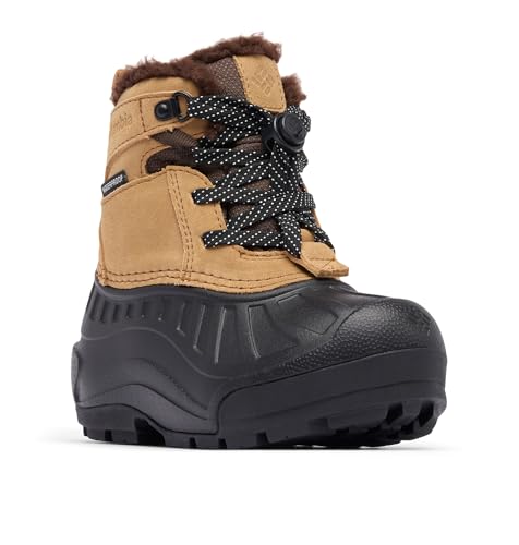 Columbia Children's Powderbug Alpine Waterproof Schneestiefel, Sahara, Black, 30.5 EU von Columbia