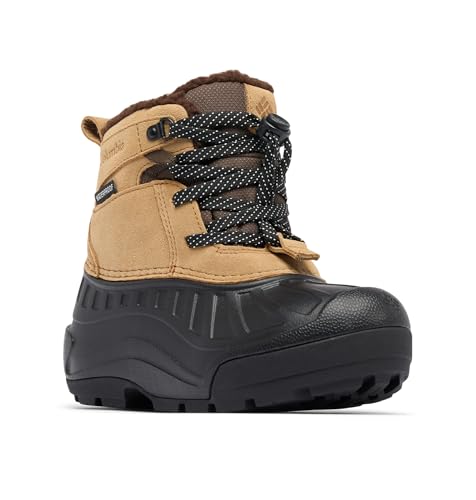 Columbia Youth Powderbug Alpine Waterproof Schneestiefel, Sahara, Black, 37 EU von Columbia