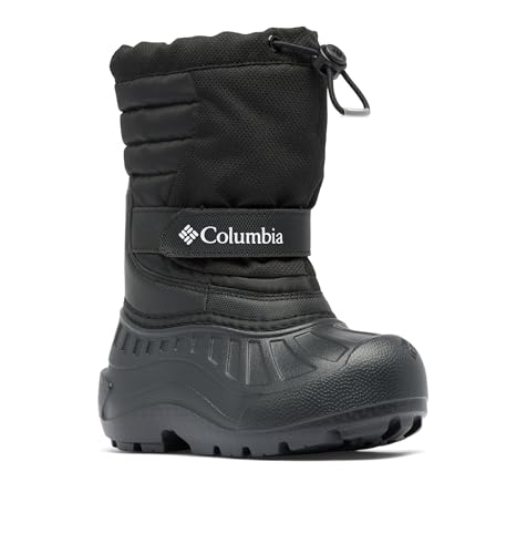 Columbia Children's Powderbug SNOWLITE Schneestiefel, Black, White, 29 EU von Columbia