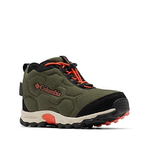 Columbia Firecamp Mid 2 WP wasserdichte Wanderstiefel für Kinder, Grün (Nori x Red Quartz C), 27 EU von Columbia