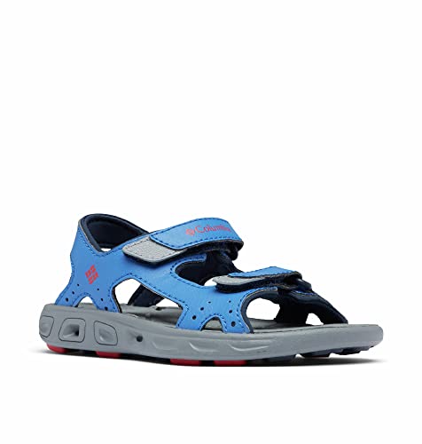 Columbia Childrens Techsun Vent Trekkingsandalen für Unisex Kinder, Blau (Stormy Blue x Mountain Red), 30 EU von Columbia