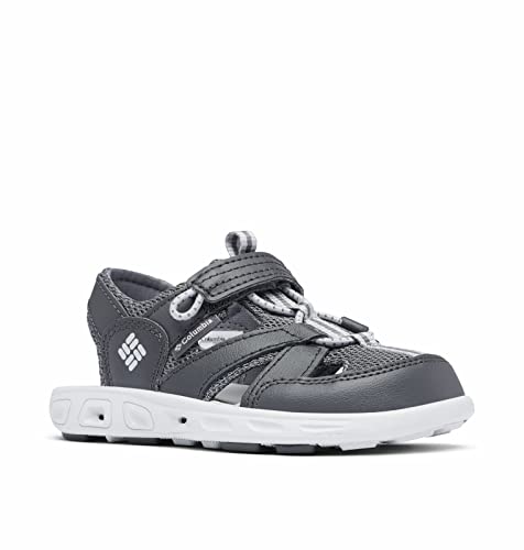 Columbia Childrens Techsun Wave Trekkingsandalen für Unisex Kinder, Schwarz (Shark x Grey Ice), 26 EU von Columbia