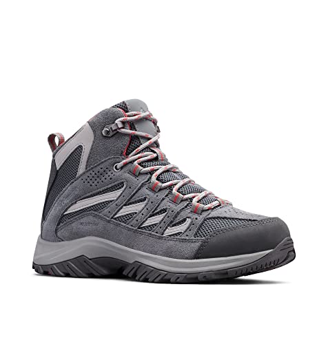 Columbia Crestwood Mid WP wasserdichte Wanderstiefel für Damen, Grau (Graphite x Daredevil), 38 EU von Columbia