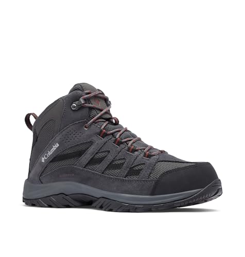 Columbia Crestwood Mid wasserdichter Wanderschuh für Herren, 2024 Dark Grey/Deep Rust, 41.5 EU von Columbia