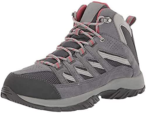 Columbia Crestwood Mid WP wasserdichte Wanderstiefel für Damen, Grau (Graphite x Daredevil), 40 EU von Columbia