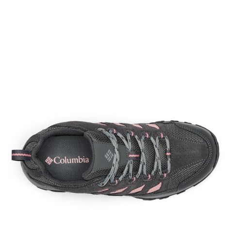 Columbia Crestwood Waterproof, wasserdichte Trekking- und Wanderschuhe mit niedrigem Bund, Dark Grey/Salmon Rose, von Columbia